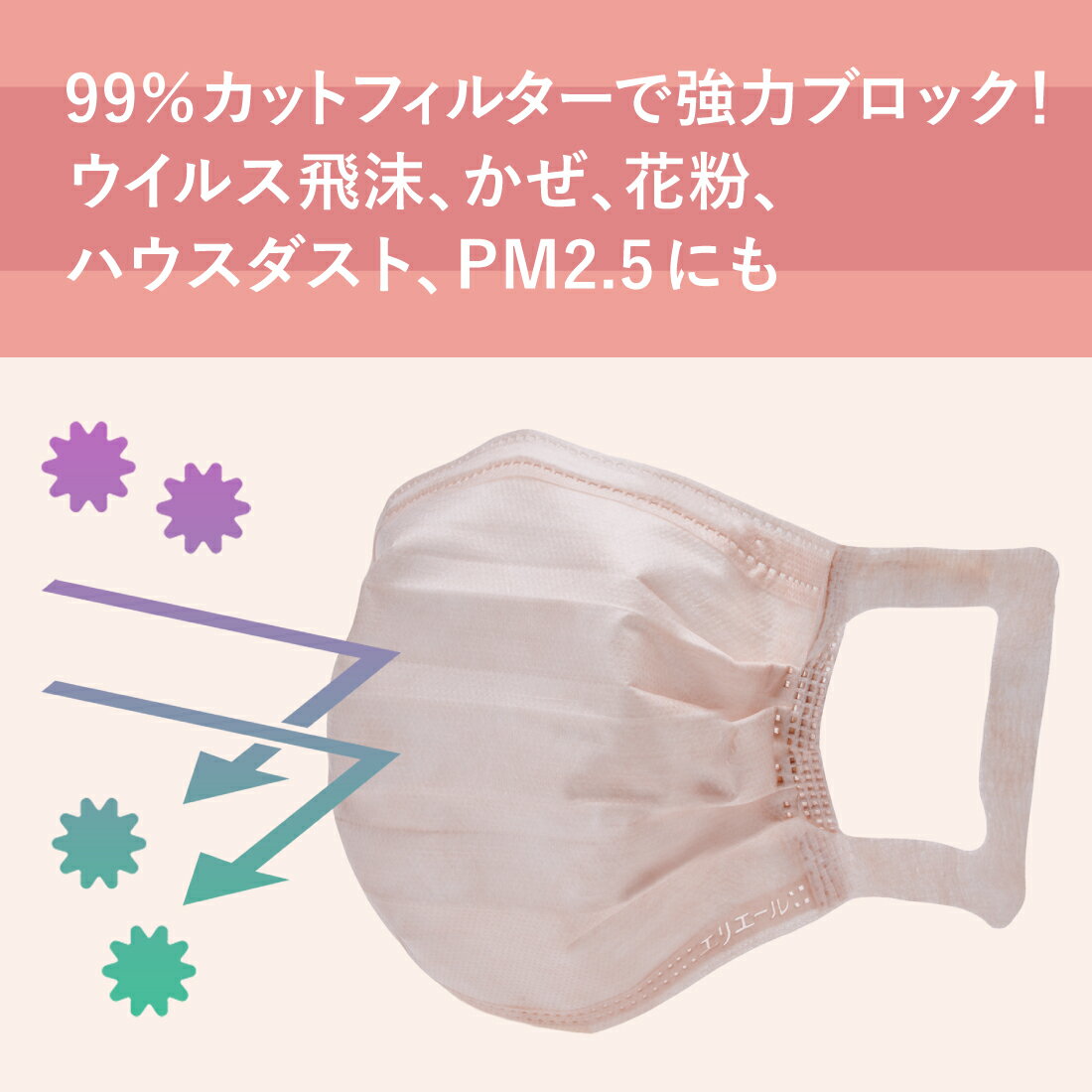 【数量限定】大王製紙 ハイパーブロックマスク リラカラ ローズ 30枚 小さめサイズ 4902011833522