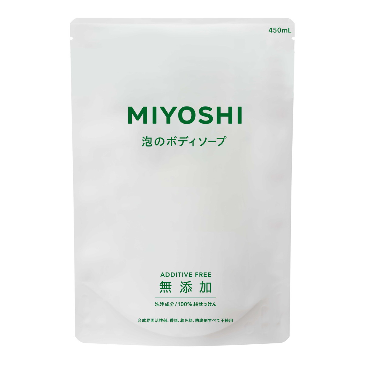 【送料込・まとめ買い×6個セット】ミヨシ石鹸 無添加 せっけん 泡のボディソープ つめかえ用 450ml