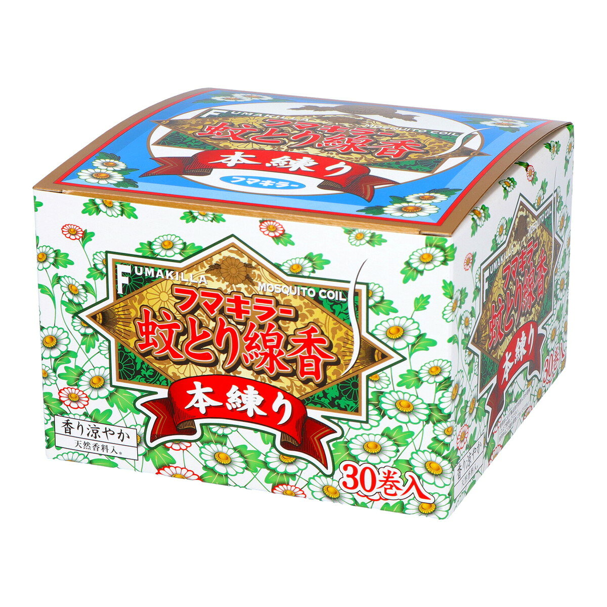 【送料込・まとめ買い×3個セット】フマキラー 蚊とり線香 本練り 30巻函入 防除用医薬部外品