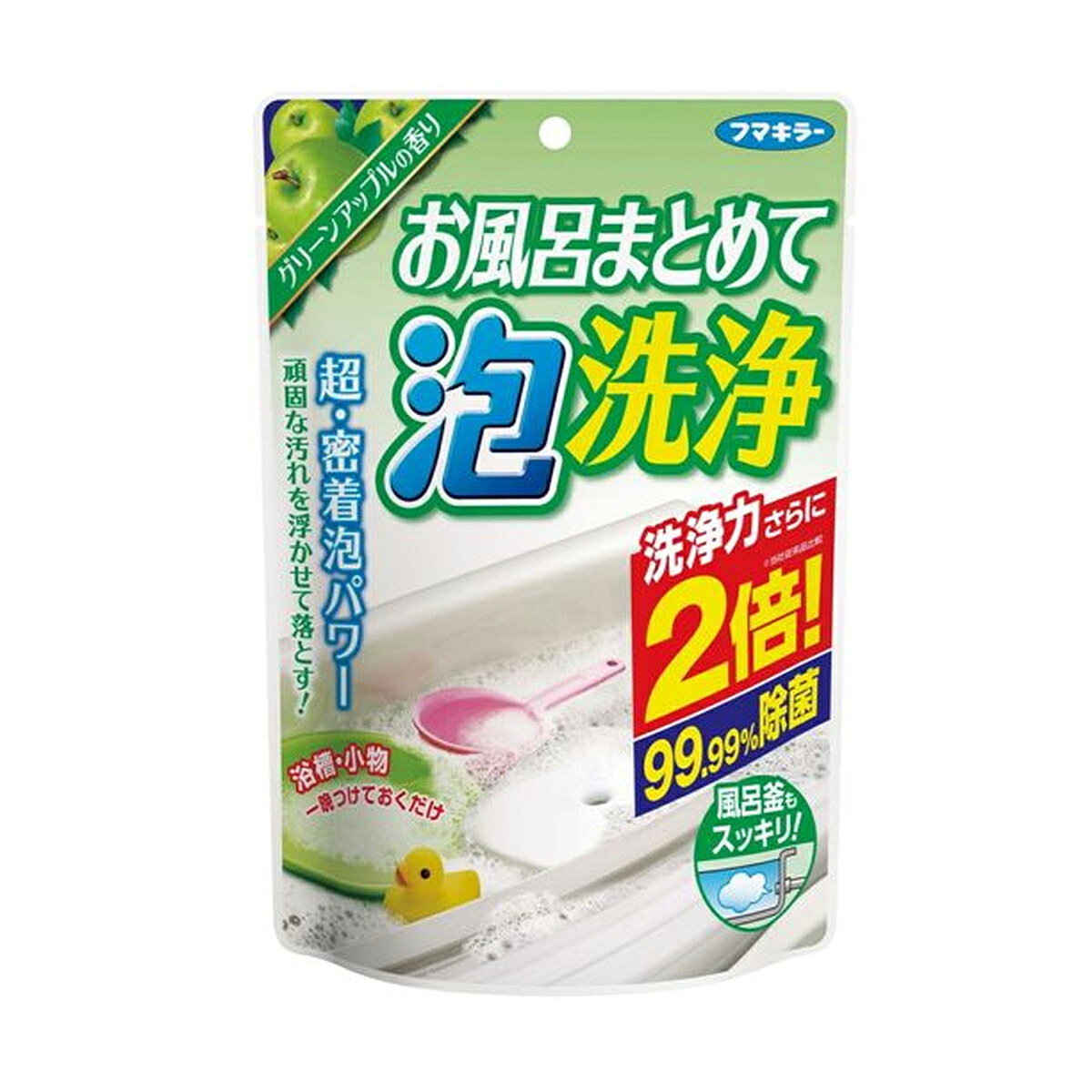 【送料込・まとめ買い×10個セット】フマキラー お風呂まとめて泡洗浄 グリーンアップルの香り　230g　99.99％除菌 ( お風呂掃除の泡洗剤 ) ( 4902424435184 )