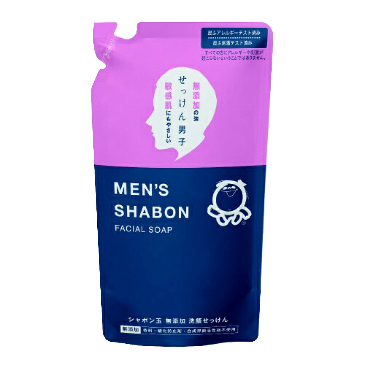 商品名：シャボン玉 メンズシャボン フェイシャルソープ つめかえ用 250ml内容量：250mlJANコード：4901797033195発売元、製造元、輸入元又は販売元：シャボン玉販売株式会社原産国：日本区分：化粧品商品番号：101-c001-06833ブランド：シャボン玉無添加石けんの泡で敏感肌をやさしく洗う。敏感肌の男性にやさしい無添加洗顔石けんです。オレイン酸を含む天然植物油脂を原料に使用し、釜炊き製法でつくる無添加石けんは、保湿性が高く肌にやさしい泡タイプの洗顔料です。すすぎやすさも特長。敏感肌や乾燥肌で悩む男性の毎日の洗顔におすすめです。シェービングクリームとしても使用できます。皮ふアレルギーテスト済み／皮ふ刺激テスト済み広告文責：アットライフ株式会社TEL 050-3196-1510 ※商品パッケージは変更の場合あり。メーカー欠品または完売の際、キャンセルをお願いすることがあります。ご了承ください。