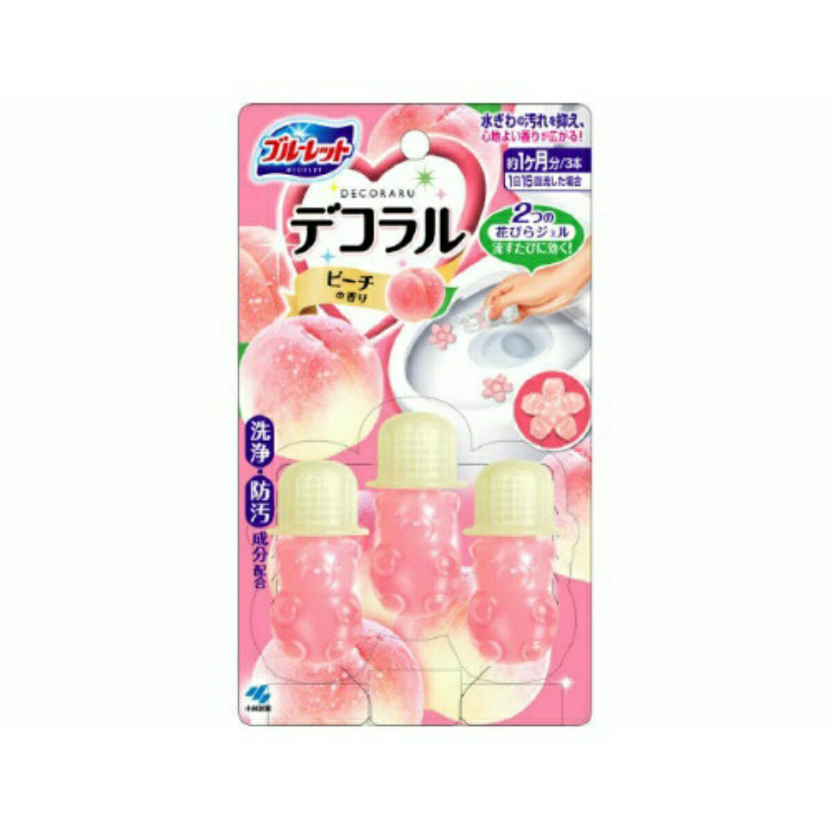 【送料込】小林製薬 ブルーレットデコラル ピーチの香り 23G 1個