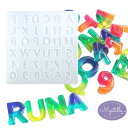 シリコンモールド アルファベット レジン 英字 大文字 数字 レジン モールド アクセサリー チャーム キャンドル アロマストーン シリコンモールド レジン 型...