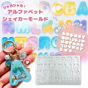 【6/25 20:00★対象商品20%OFFクーポン!!】 専用フィルム付き レジン シリコンモールド アルファベット レジン モールド メルト 可愛い 手芸 シャカシャカ イニシャル キーホルダー シェイカーモールド レジン エポキシ樹脂 モールド アルファベット クラフト用 型枠