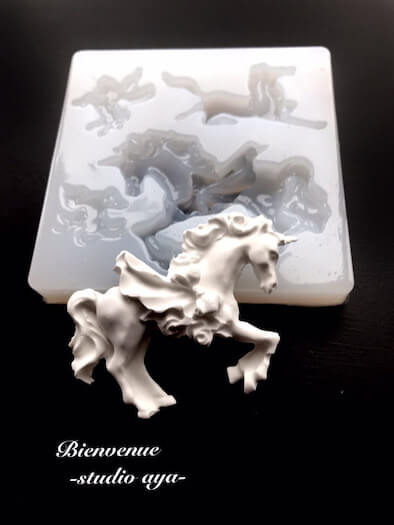 アロマストーン シリコンモールド 動物 ペガサス 馬 装飾 アロマストーン 石膏 アロマキャンドル エポキシ樹脂 レジン モールド 型