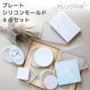 【6/25 20:00★対象商品20%OFFクーポン!!】 シリコンモールド アゲートスライス プレート 6点セット 什器 アクセサリー置き アロマワックスサシェ サシェ アロマストーン 石膏 アロマキャンドル モールド エポキシ樹脂 レジン モールド 型
