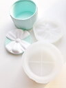【在庫限りSALE★1080円→700円! 】シリコンモールド 器 丸 プレゼントボックス お洒落 蓋付き キャニスター アクセサリー入れ 小物入れ アロマスト...