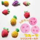 【5/16限定★2点購入で5%OFF】シリコンモールド レジン 果物 フルーツ ぶどう いちご パイナップル 3点セット アロマストーン アロマキャンドル キャ...