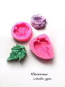 【在庫限りSALE★980円→600円】シリコンモールド レジン 花 葉っぱ 薔薇 2点セット アロマストーン アロマキャンドル キャンドル 粘土型 レジン型 ...