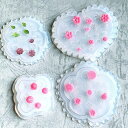 【5/15 20:00★全品10%OFFクーポン配布】【4点セット】シリコンモールド レジン 花 ネイル パーツ チャーム アクセサリーパーツ 4点セット レジ...