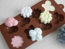 【5/15 20:00★全品10%OFFクーポン配布】シリコンモールド 花 蝶 てんとう虫 アロマストーン アロマキャンドル キャンドル 石鹸 粘土型 レジン型...