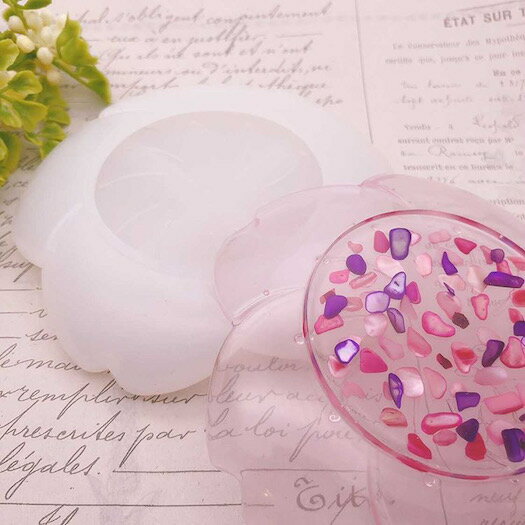 シリコンモールド 器 皿 花 桜 小物入れ アクセサリー置き アロマストーン レジン...