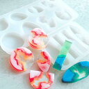 【在庫限りSALE★880円→500円】シリコンモールド レジン アクセサリー ピアス イヤリング パーツ チャーム キーホルダー 2点セット レジン型 UVレ...