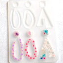 【在庫限りSALE★480円→400円! 】シリコンモールド レジン アクセサリー ピアス パーツ チャーム キーホルダー レジン型 UVレジン LEDレジン ...