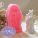 【在庫限りSALE★580円→430円】シリコンモールド 結婚式 新郎 新婦 記念日 装飾 アロマストーン 石膏 アロマキャンドル モールド キャンドル エポキ...