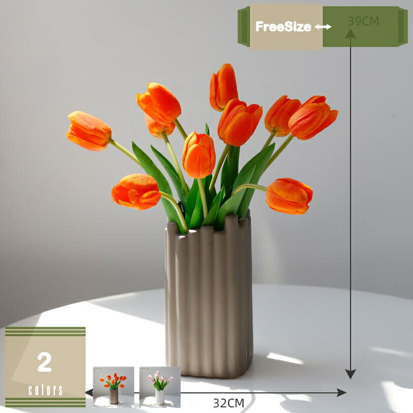 Mix - フェイクグリーン 造花 枯れない花 人工観葉植物 北欧ins風 フラワーアレンジメント インテリア 部屋 喫茶店 リビング テーブル台 置物 飾る 撮影道具 母の日 ギフト プレゼント おしゃれ 不規則 陶器花瓶 mysco