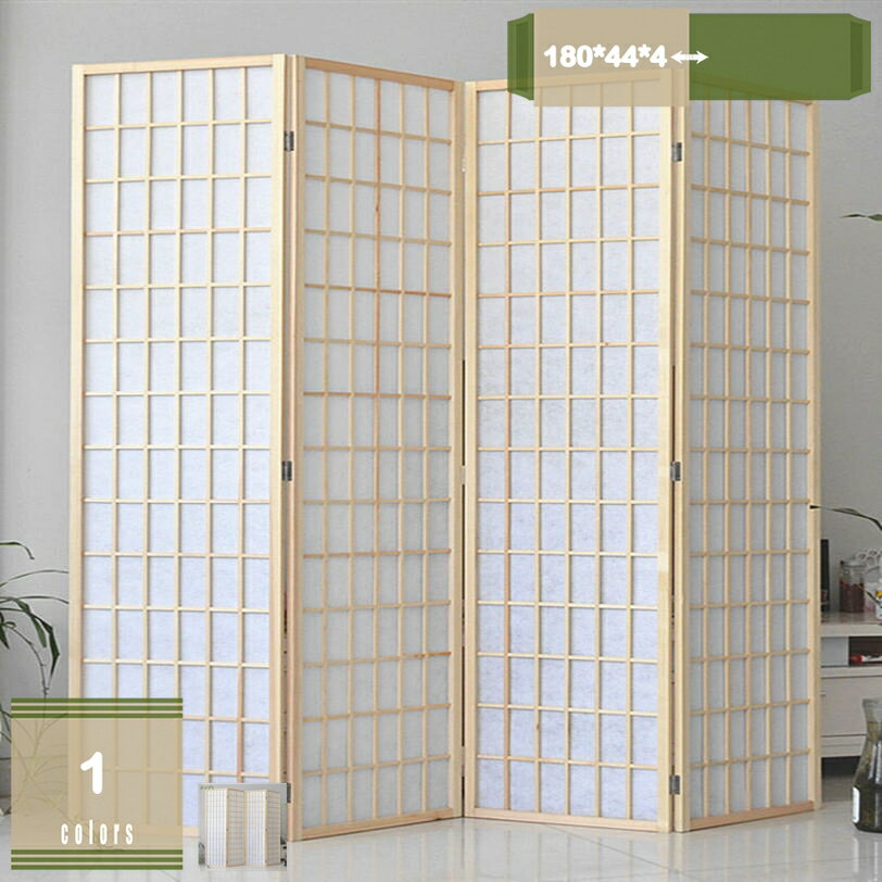 乐天商城 - 2000円OFFクーポン 衝立 和風 ついたて 4連 高さ180cm 間仕切り パーテーション 障子風 折りたたみ 屏風 スクリーン 和モダン ヴィンテージ リビング キッチン 玄関 エントランス オフィス 店舗 コンパクト ブラウン ナチュラル アジアン mysco