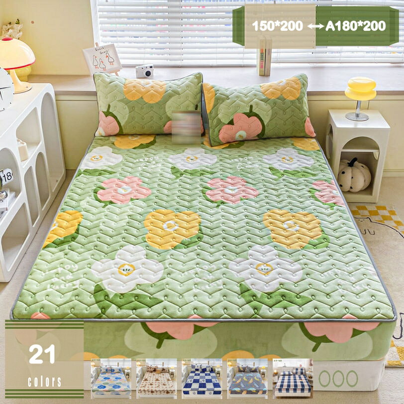 あったか パッド一体型ボックスシーツ セミシングル マイクロファイバー 全周ゴム 秋冬用 極暖 フランネル 冬用 寒さ対策 あったか 吸湿発熱 敷きパッド おしゃれ 丸洗いOK 敷パット ベッドパッド 抗菌・防臭加工 mysco