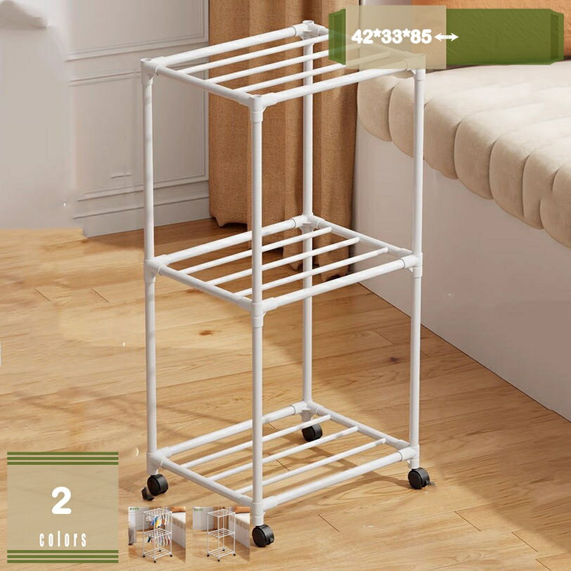 衣類 衣装ラック ポールハンガー 衣類収納バスケット付き キャスター付き コートハンガー カバン掛け 洋服掛け 大容量 多機能収納 組立簡単 省スペース 衣類収納 室内 おしゃれ 衣類収納 安定性 移動しやすい ちょうどいいサイズ 室内物干し mysco