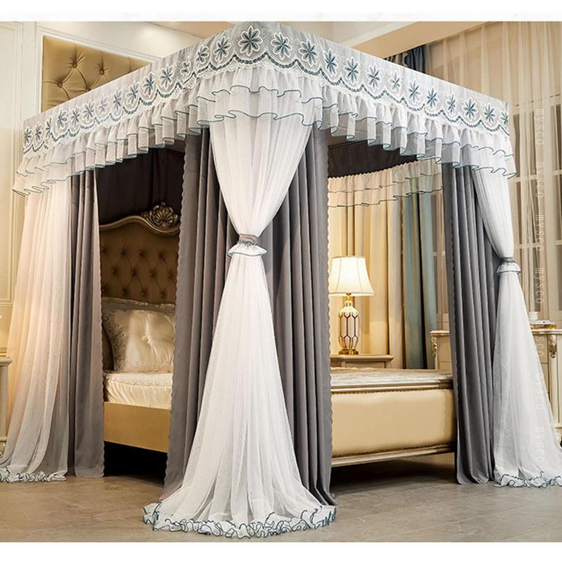 蚊帳 モスキートネット 天蓋カーテン プリンセスベッドキャノピー蚊帳 防蚊 昆虫防ぐ ベッドカーテン 部屋飾り 床置き型蚊帳 三開け お姫様 ブラケット付き蚊帳 大人 子供 ベッドキャノピー 取り付け簡単 ベッドキャノピードレープ おしゃれ オールシーズン対応 mysco