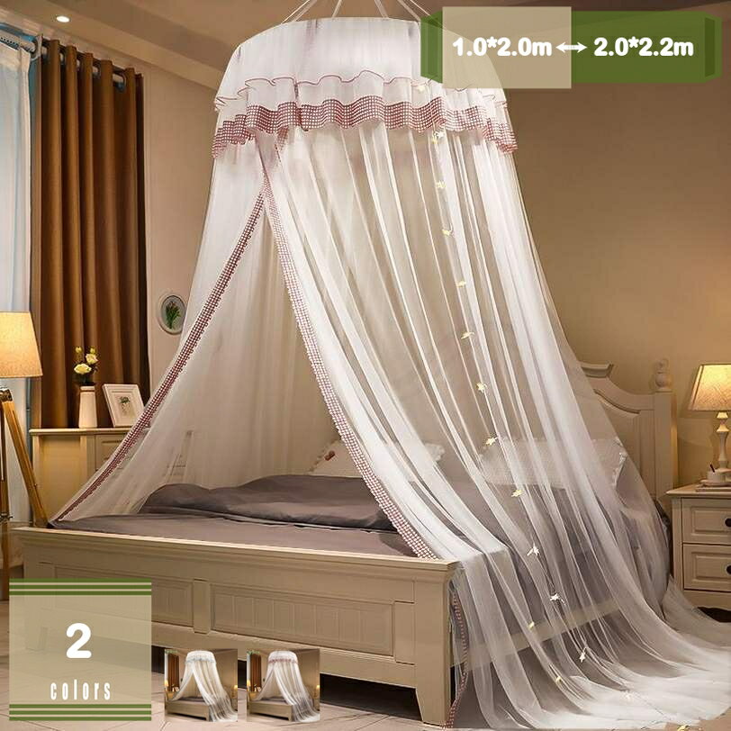 蚊帳 天蓋 モスキートネット 防虫 防蚊 快適な安眠 キャノピーベッド 円形 虫よけテント 吊り下げ イン..