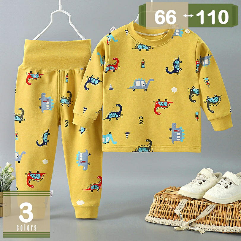 300円OFFクーポン ベビー パジャマ 保温 ルームウェア 肩ボタン 腹巻き 子供服 夏春秋冬 女の子 薄手 ..