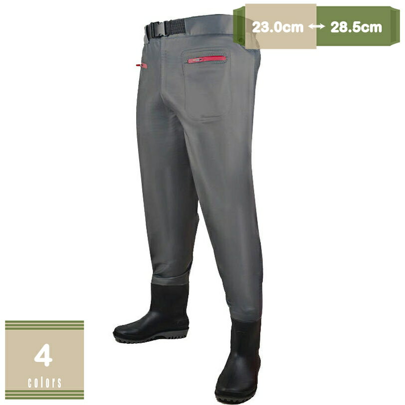 Waders, waist-high, suitable for stream fishing, waterproof boots, rain boots, long waders, fishing gear, fishing wear, simple design, mysco