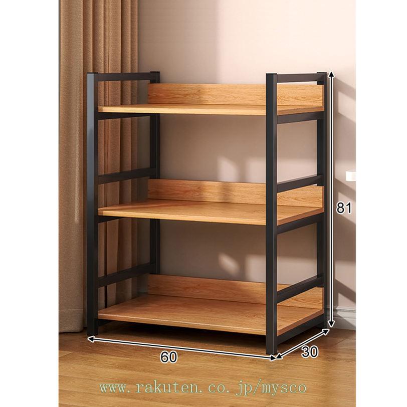 777円OFFクーポン シェルフ 収納棚 木製 スチールラック オープンラック 4段シェルフ アンティーク調 幅80 ラック 北欧 おしゃれ 天然木 スチール 収納ラック キッチンラック 木製棚 家具 異素材 西海岸インテリア サーフスタイル 木目調 ヴィンテージ mysco [3]