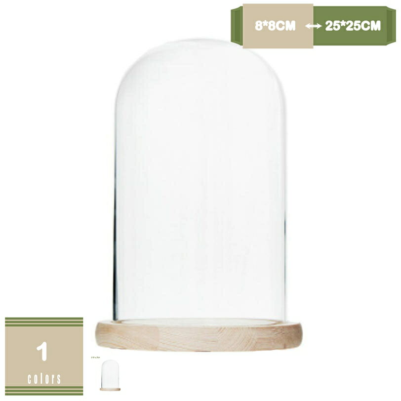 300円OFFクーポン ガラスカバー ガラスドーム 木製台座付き 安定性 円柱型 防塵ケース ジュエリー フィギュア 工芸品展示用 DIY ディスプレイボックス クローシェ 装飾品 模型 フィギュア 球型 透明ドーム mysco