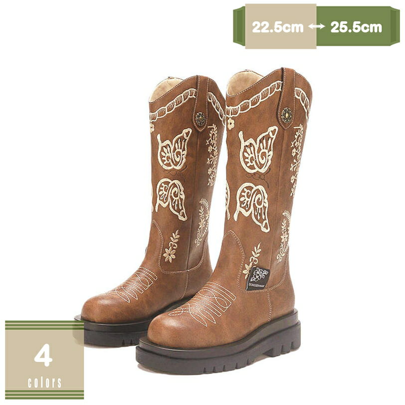 1000円OFFクーポン ブーツ レディース ウエスタンブーツ レディースブーツ ショートブーツ Vカット 履..