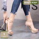 1000円OFFクーポン レディース サンダル ハイヒール ピンヒール 12cm キラキラ ストラップサンダル ストーム キャバサンダル 小さいサイズ ミュール...