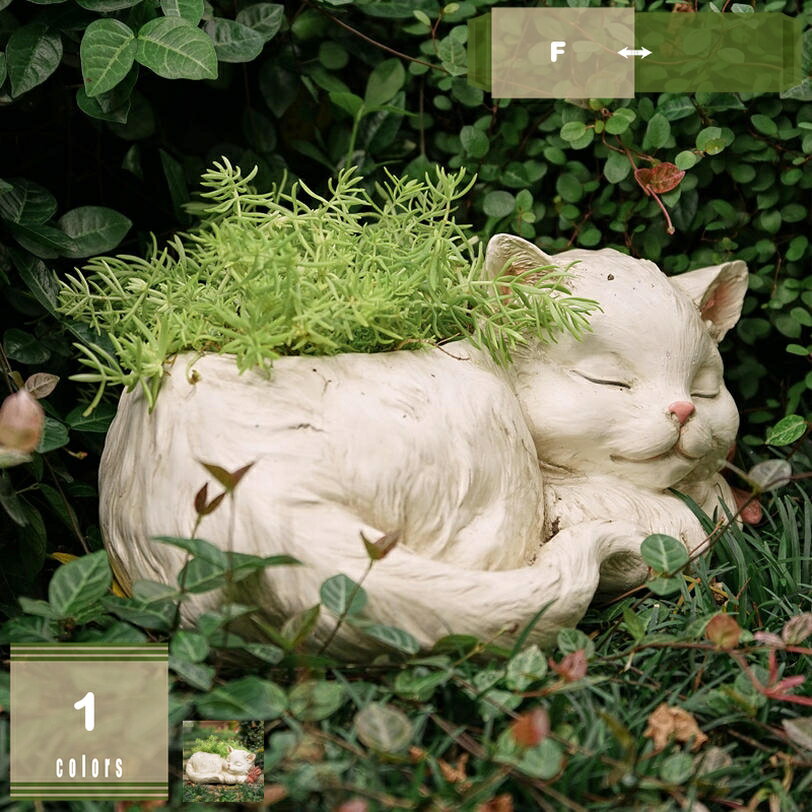 猫の置物 ガーデンオブジェ 動物 オーナメント かわいい雑貨 ガーデンオーナメント 置物 インテリア 癒しグッズ 芝生 庭オブジェ ガーデニング雑貨 屋外 デコレーション 大きい アニマルオブジェ 庭の彫像 園芸用品 mysco