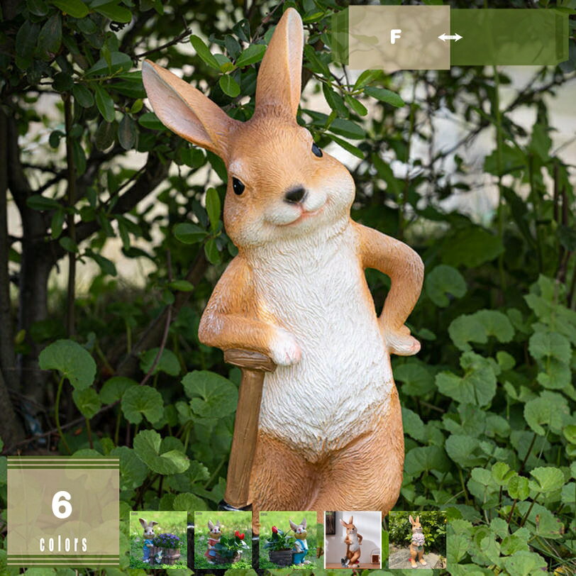 ガーデン 置物 インテリア 雑貨 アニマル オブジェ うさぎの置物 かわいい 北欧 癒しグッズ 庭に置く 動物の置物 屋外 アウトドア デコレーション お洒落 カントリー雑貨 オーナメント 玄関 プレゼント 園芸用品 mysco