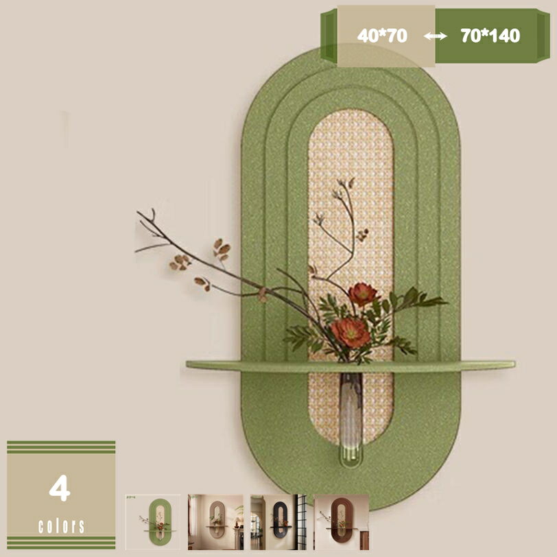 1000円OFFクーポン ウォールシェルフ 飾り棚 壁掛け 木製 籐付き ウォールアート ウォールラック 砂岩 壁装飾 フローティングシェルフ付き 置物ディスプレイ用 アーチ型 壁取り付け 絵画 リビングルーム ダイニング用 mysco(3.0)