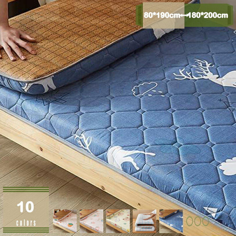 敷布団 敷き布団 セミシングル 軽い 軽量 高反発 折りたたみ 三つ折り 籐編み層/柔軟ポリエステル 防ダニ 抗菌 防臭 吸汗 速乾 1人暮らし 凉席用 凉席 北欧 籐マット 夏用 快眠 両面使用可 涼感マット 体圧分散 新生活 引越し 一人暮らし mysco