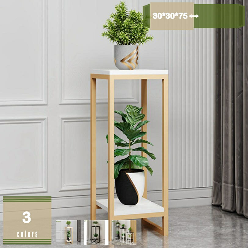 500円OFFクーポン 花台 フラワースタンド 2段 スリム 大理石調 シンプル 新生活 玄関リビング キッチンラック レンジラック オープンラック 食器棚 多用途 棚 収納ラック オープンシェルフ フロアタイプ 収納棚 mysco