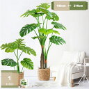 亀背竹 人工 観葉植物 フェイク グリーン 大型 造花 インテリア 室内 屋外 フェイク植物 人工観葉植物 フェイクグリーン 水やり不要 枯れない 盆栽植物 人...
