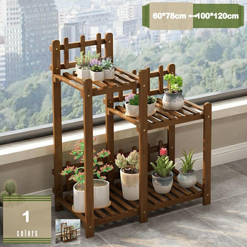 1000円OFFクーポン フラワースタンド 木製 園芸ラック フラワーラック ガーデンラック 花台 プランター..