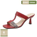 1000円OFFクーポン エナメル ハイヒール ミュール サンダル レディース 小さいサイズ 大きいサイズ 靴 歩きやすい 黒 ビジュー 美脚 オープントゥ レ...