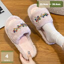 777円OFFクーポン サンダル レディース トレンド ファー付 モコモコ 美脚 ミュール ファー ふわふわ 低反発 ローヒール オープントゥ コンフォート ぺ...