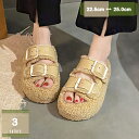 777円OFFクーポン 厚底ヒール ふわふわ ミュールサンダル 幅広 ぺたんこ エコファー スリッパ オフィス お出かけ バブーシュ コンフォート ファー イン...