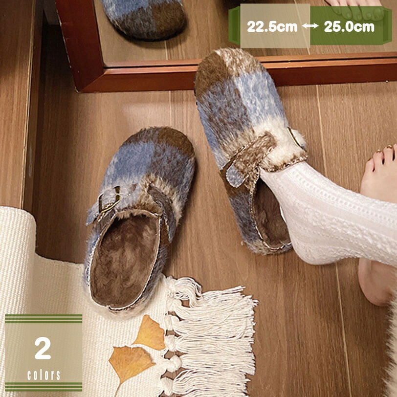 1000円OFFクーポン ファーサンダル レディース ボアサンダル ふわふわ 厚底 ぺたんこ ファースリッパ 歩きやすい おしゃれ つっかけ 暖かい ルームシューズ 秋冬 コンフォート ミュール ファー パンプス あったか 美脚 可愛い バイカラー mysco