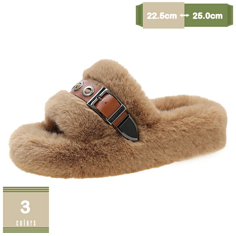 ファー ミュール コンフォート かわいい フラット ふわふわ 美脚 ローヒール レディース スエード調 つっかけ 秋冬 バブーシュ お出かけ デート 通勤 カジュアル 室内 スリッパ オフィスで履き替え オープントゥ 婦人靴 厚底 mysco