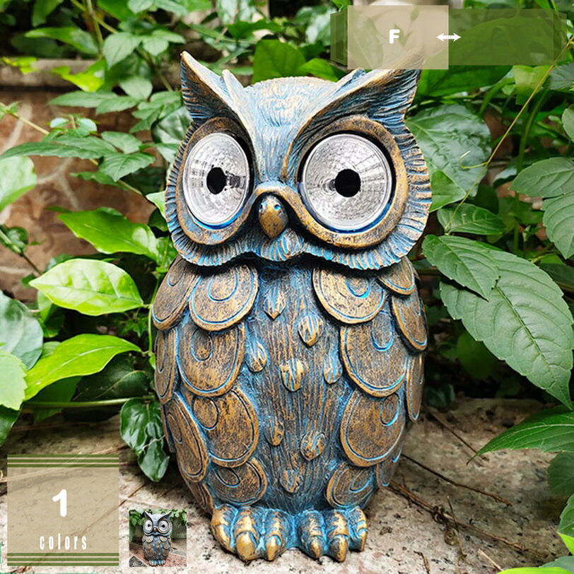 500円OFFクーポン ソーラー置物 フクロウ 動物のライト ソーラーライト ガーデンオーナメント ガーデニングオブジェ 芝生 ベランダ 玄関先 庭 置物ライト センサー 飾り おしゃれ ガーデニング雑貨 屋外 防水 耐久 かわいい プレゼント mysco