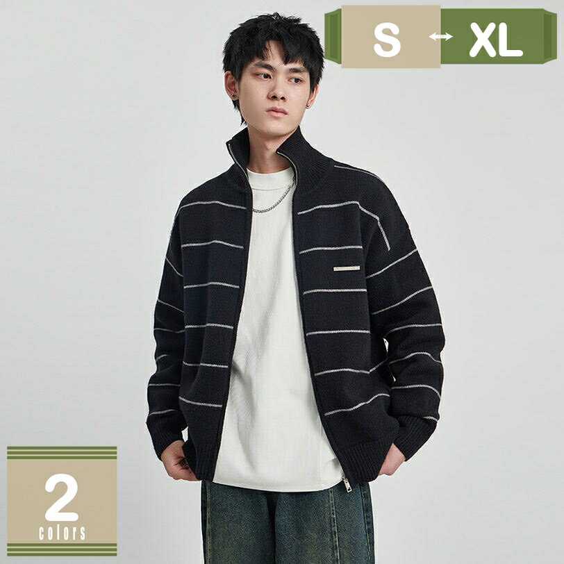カーディガン メンズ ビジネス ニット ハイネック 紳士 セーター ポケット付き オフィス ニットカーディガン スリム リブ 上着 秋冬 インナー フォーマル ...