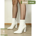 300円OFFクーポン 8cm ハイヒール ショートブーツ レディース 歩きやすい 履きやすい チャンキーヒール ヒール きれいめ おしゃれ 疲れない 履き口 ゆったり ショート ブーツ ファスナー レディース靴 通勤 オフィス 秋冬 大きいサイズ mysco