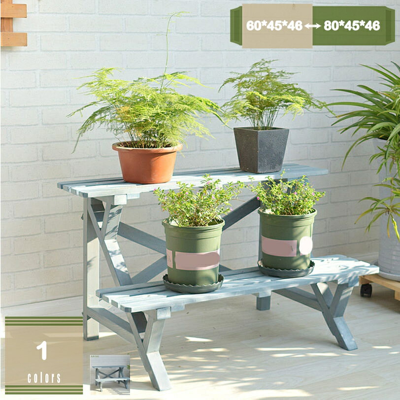 1000円OFFクーポン フラワースタンド2段 木製フラワースタンド 花台 ディスプレイ 木製品 二人掛け 天..