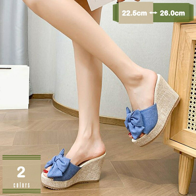 ウェッジソール 厚底サンダル レディース スリッパ サンダル レディース サボサンダル レディース 美脚 ハイヒール サンダル ミュール 大きいサイズ 厚い靴底 夏 シューズ 大人 靴 おしゃれ ヒール10cm 防滑 mysco
