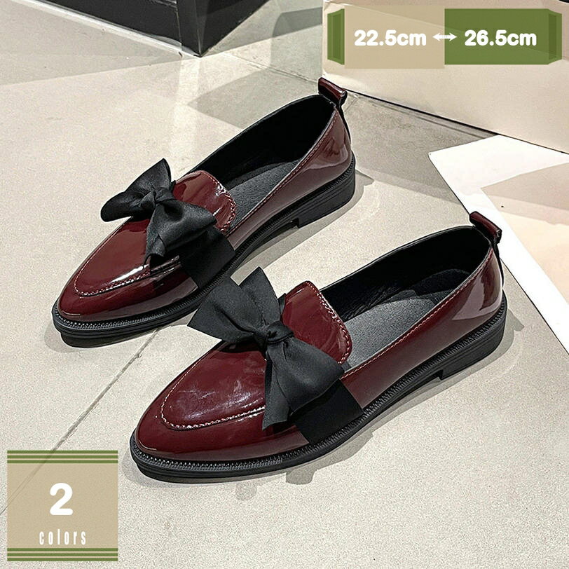 パンプス ローファー レディース ポインテッドトゥ 3cmヒール 履きやすい 通勤 カジュアル 黒 卒業式 入学式 春 秋 リボン スリッポン オフィス 学生 スクールシューズ モカシン カジュアルシューズ 低反発 痛くない 大人 mysco