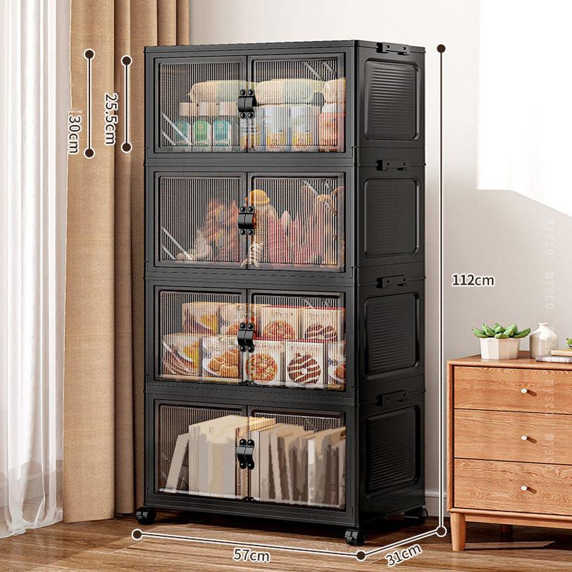 収納キャビネット 折りたたみ 収納ボックス 積み重ね可能 折り畳みコンテナ 省スペース 組立簡単 クローゼット 収納ケース 押し入れ キャスター付 折りたたみ可能 収納 キャビネット 半透明扉付き 折りたたみボックス おしゃれ 大容量 防塵 防湿 無臭 家庭用 業務用